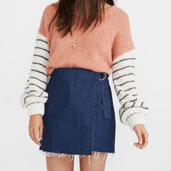 NEW MADEWELL Denim Wrap Skirt - Picture 1 of 3